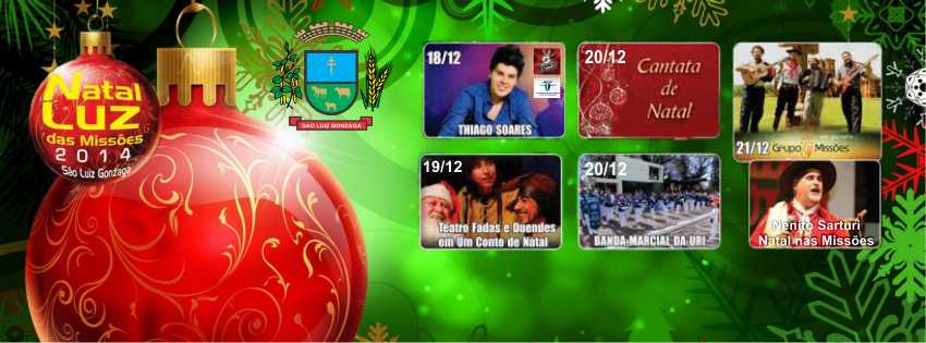 Natal Luz das Missões com programação até o dia 21, na Praça da Matriz